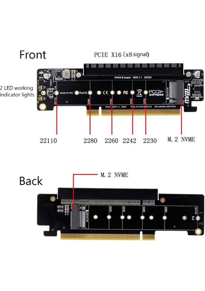 Pcıe4.0 Bölünmüş Genişletme Yükseltici Kartı Pcıe X16 To M.2 Nvme SSD Adaptör Kartı Pcıe X16 - X8+X4+X4 Dörtlü Vroc .2 Nvme Bağlantı Noktası (Yurt Dışından) fırsatları