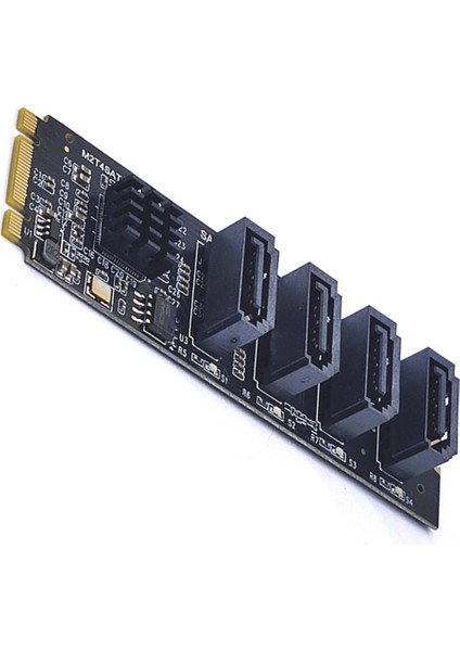 M.2 Nvme 4 Port Sata3.0 Adaptör Kartı Pcı-E'den Sata3.0 Genişletme Sabit Disk Yükseltici Kartı Sürücüsüz JMB582 (Yurt Dışından) fırsatları
