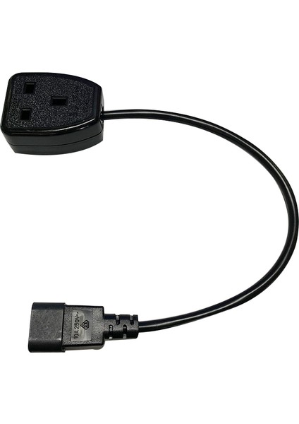 IEC320 C14 - Ingiltere BS1363A Çıkış Soketi, Iec C14 Erkek Fiş - Ingiltere 3pin Dişi Soket Güç Adaptörü Kablosu Pdu Ups Için (0.3 M) (Yurt Dışından)