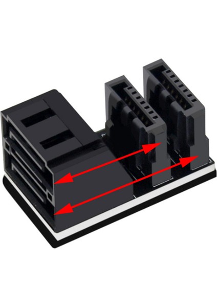 1 Adet Çift Sata 7pin Dişi Çift 7pin Erkek 90 Derece Açılı Adaptör Anakart Sata Adaptörü Masaüstü Bilgisayarlar Için SSD HDD (Yurt Dışından)