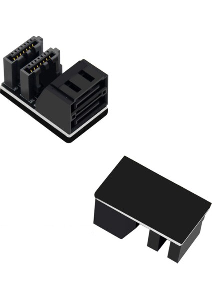 1 Adet Çift Sata 7pin Dişi Çift 7pin Erkek 90 Derece Açılı Adaptör Anakart Sata Adaptörü Masaüstü Bilgisayarlar Için SSD HDD (Yurt Dışından)