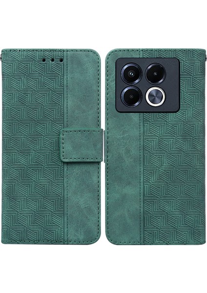 Infinix Note 40 5g Yeşil Için Kabartmalı Pu Kılıf (Yurt Dışından)