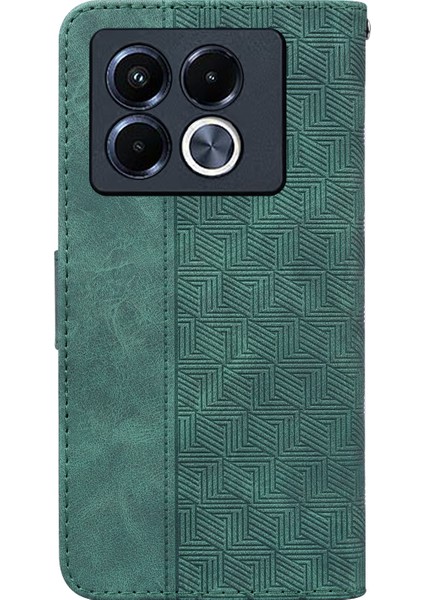 Infinix Note 40 5g Yeşil Için Kabartmalı Pu Kılıf (Yurt Dışından)