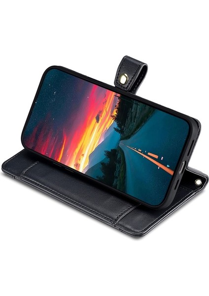 Tecno Camon 30 Pro 5g Siyah Için Çapraz Vücut Fermuarlı Cüzdan Kılıf (Yurt Dışından)