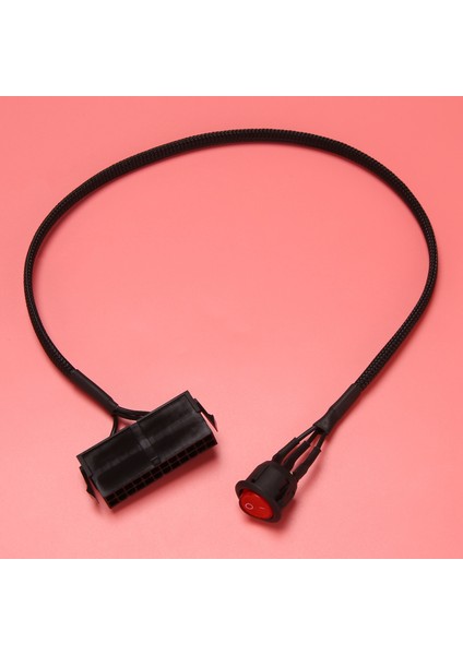 24-Pin Dişi Atx Psu Pc Güç Kaynağı Başlangıç Test Cihazı Açma/kapama Anahtarı ile Başlangıç Jumper Ridge Kablosu, 50CM (Yurt Dışından) modelleri