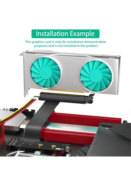 M.2 Ngff Anahtar M - Pcı-E 16X Grafik Kartı Yükseltici Adaptör Kartı, Nvme - Pcı-Express 16X Uzatma Kablosu (Sağ Yön) (Yurt Dışından) indirimleri