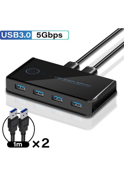 USB Kvm Anahtarı USB Paylaşımlı Anahtar 2 Giriş 4 Çıkış Dizüstü Bilgisayar Klavye Fare Yazıcı USB Anahtarı Hub Adaptörü USB 3.0 (Yurt Dışından) fırsatları