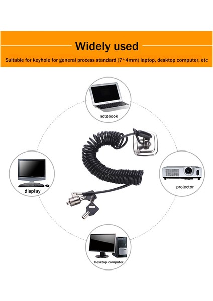 Dizüstü Bilgisayar Kilidi Dizüstü Bilgisayar Kilidi Hırsızlığa Karşı Kilit Evrensel Geri Çekilebilir Yaylı Halat Çelik Kablo Anahtar Bilgisayar Kilidi (Yurt Dışından) fırsatları
