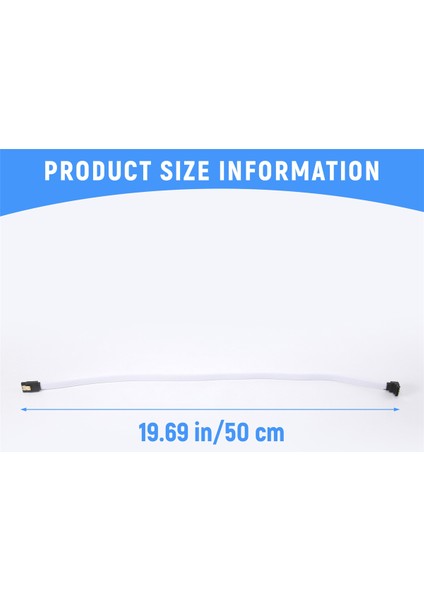50CM Sata 3.0 Iıı Sata3 7pin Veri Kablosu Dik Açı 6 Gb/s SSD Kabloları HDD Sabit Disk Veri Kablosu Naylon Kollu (Beyaz) (Yurt Dışından) fırsatları