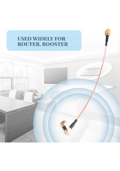 6" Sma Erkek - Sma Dik Açı Erkek Fiş Jumper Pigtail Kablo RG316 (Yurt Dışından)