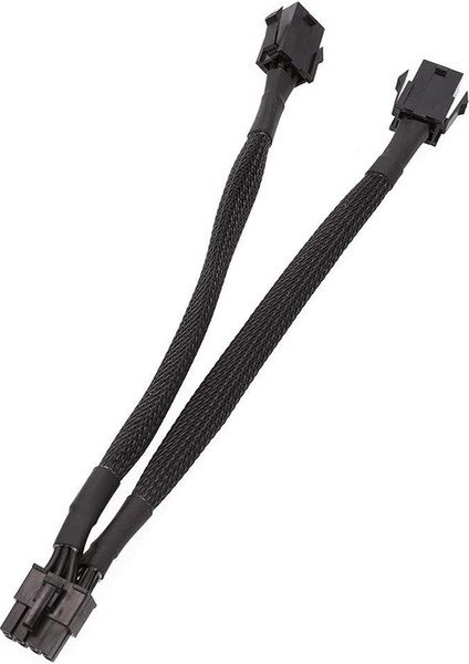 6 Pin Dişi - Gpu 8 Pin Erkek, Gpu Güç Adaptörü Kablosu Örgülü Kılıf, Bilgisayar Kablosu, Bilgisayar Grafik Kartı Kablosu (Yurt Dışından)