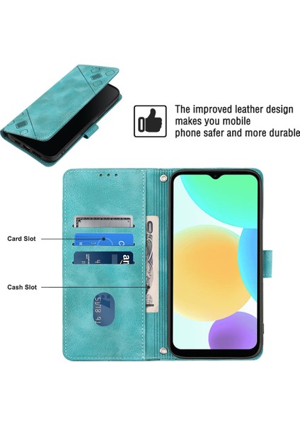 Infinix Smart 6 Yeşil Için Deri Telefon Kılıfı (Yurt Dışından)
