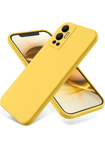Infinix Hot 12 Sarı Için Silikon Kılıf (Yurt Dışından)