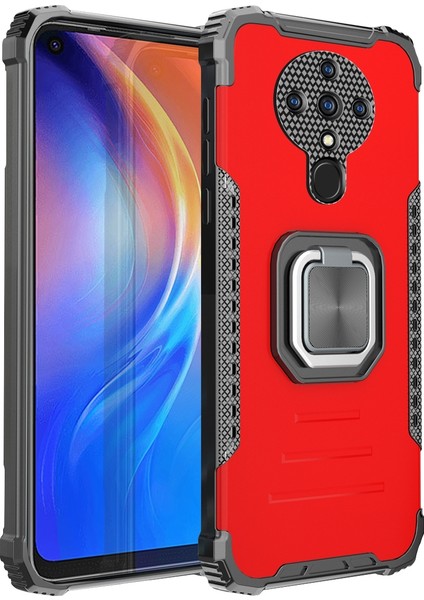 Tecno Spark 6 Için Alüminyum Alaşımlı + Tpu Kılıf Kırmızı (Yurt Dışından)