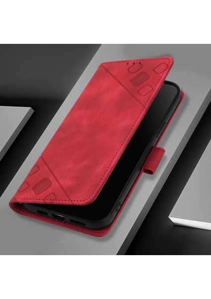 Infinix Hot 50 Pro+ 4g Kırmızı Için Kabartmalı Pu Kılıf (Yurt Dışından)