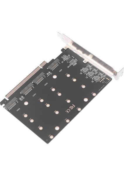 Pcıe 4.0 5.0 X16 - 4 Portlu Nvme M.2 Ngff SSD Adaptörü Bölünmüş Kart Çok Işlevli Kullanışlı Taşınabilir Adaptör (Yurt Dışından)