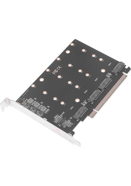 Pcıe 4.0 5.0 X16 - 4 Portlu Nvme M.2 Ngff SSD Adaptörü Bölünmüş Kart Çok Işlevli Kullanışlı Taşınabilir Adaptör (Yurt Dışından)