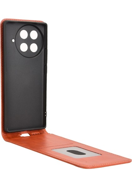 Tecno Camon 30S 4g / Camon 30S Pro 4g Kahverengi Için Dikey Döner Kılıf (Yurt Dışından)