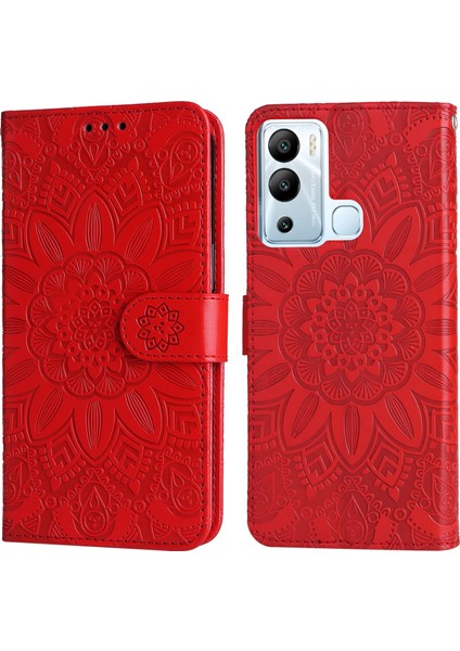 Infinix Hot 12I Kırmızı Ayçiçeği Deri Kılıf (Yurt Dışından) fiyatları