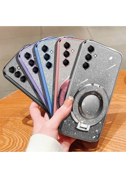 Samsung Galaxy M54 Gümüş Için Yuvarlak Tutucu Tpu Telefon Kılıfı (Yurt Dışından) fiyatları