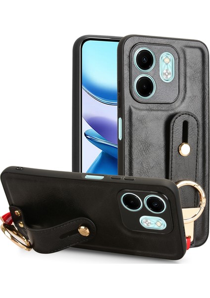 Infinix Hot 50I X6531 Siyah Için Bileklik Pu Kılıf (Yurt Dışından)