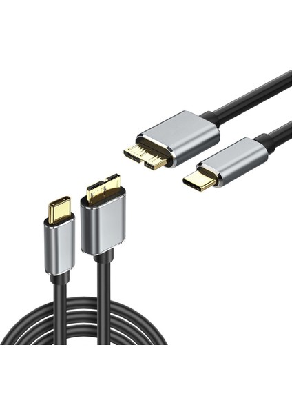 Paket 5 Gbps USB C'den Mikro-B'ye Kablo 3.0, Tip C'den Mikro-B'ye Sabit Sürücü Kablosu, Dizüstü Bilgisayar Için Mikro-B'den USB C'ye Kablo (3,3 Ft) (Yurt Dışından)