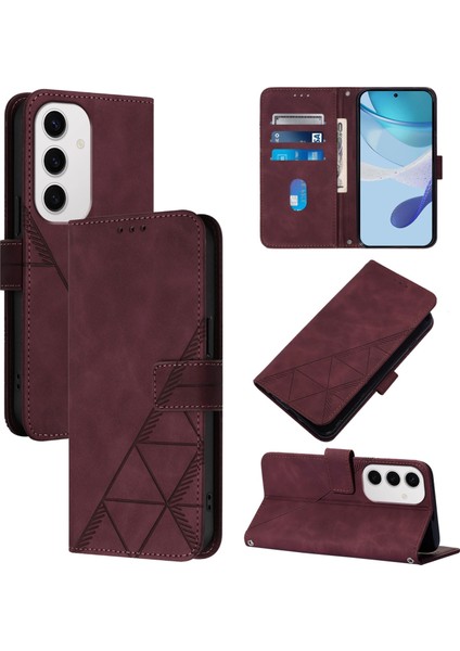 Samsung Galaxy S24 Fe 5g Siyah Için Crossbody Deri Kılıf (Yurt Dışından)