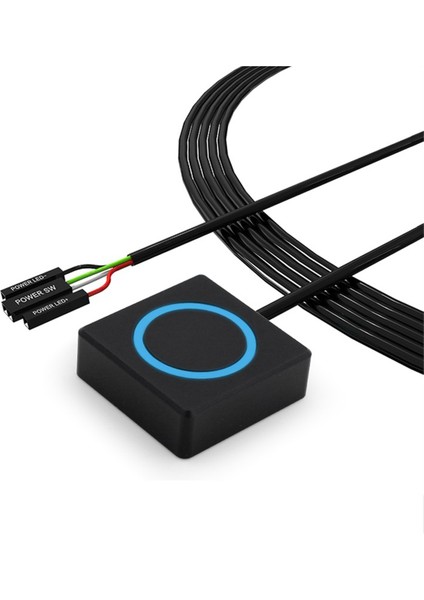 Pc Güç Düğmesi Masaüstü Güç Anahtarı Harici Güç Anahtarı Alüminyum Alaşımlı Manyetik Kendiliğinden Sıfırlama Düğmesi Metal Kabuk Rgb (Yurt Dışından)