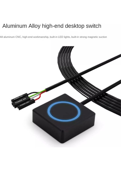 Pc Güç Düğmesi Masaüstü Güç Anahtarı Harici Güç Anahtarı Alüminyum Alaşımlı Manyetik Kendiliğinden Sıfırlama Düğmesi Metal Kabuk Rgb (Yurt Dışından) fiyatları