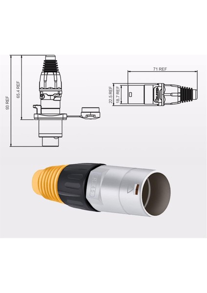 10 Adet RJ45 Su Geçirmez Panel Konnektörü, CAT5E Ethernet Soketi, Endüstriyel Ev Ağı Için Metal Ethernet Kablo Konnektörü (Yurt Dışından)