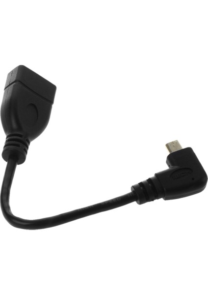 90 Derece Mikro- HDMI Sağ Yön Erkek - HDMI Dişi Adaptör Kablosu, Uzunluk: 17 cm (Yurt Dışından)