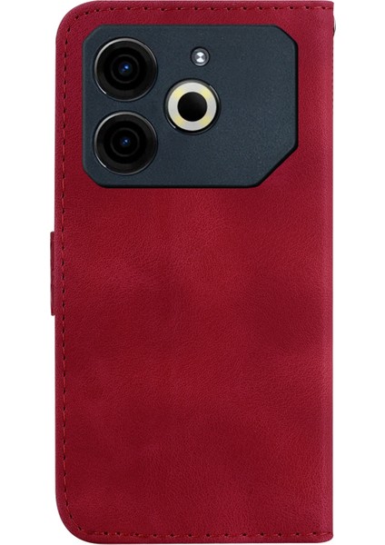 Tecno Pova 6 Neo Kırmızı Için Yedi Şekilli Pu Kılıf (Yurt Dışından) fırsatları