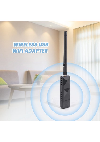 AR9271 802.11N 150 Mbps Kablosuz USB Wifi Adaptörü + Windows 7/8/10/kali Linux Için 6dbi Wifi Anten Ağ Adaptörü (Yurt Dışından)