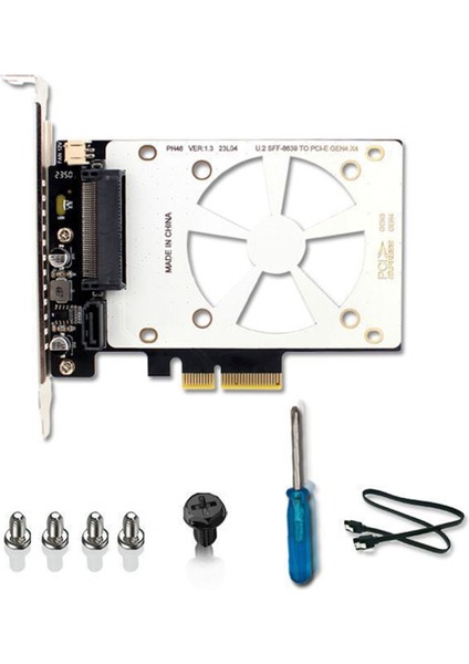 U.2 Ssd'den Pcıe4.0 Yükseltici Kartına Pcı Express 4.0 X4 X8 X16 SFF-8639 Genişletme Kartı Windows8/10/linux Için (Yurt Dışından)