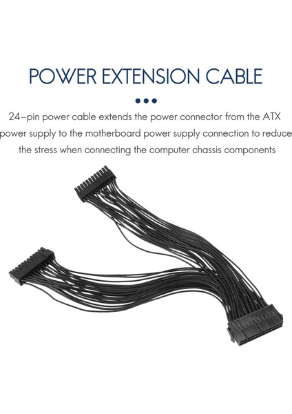 Atx 24PIN 1 Ila 2 Bağlantı Noktalı Güç Kaynağı Uzatma Kablosu Psu Erkek - Kadın Splitter 24PIN Uzatma Kablosu (Yurt Dışından) indirimleri