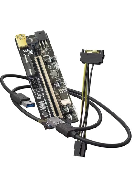 Siyah Metal Dönüşüm Kartı Sıcaklık Göstergesi Pcıex1 - X16 Ekran Kartı Genişletme Yuvası Uzatma Kablosu Genişletme Kartları (Yurt Dışından) fiyatları