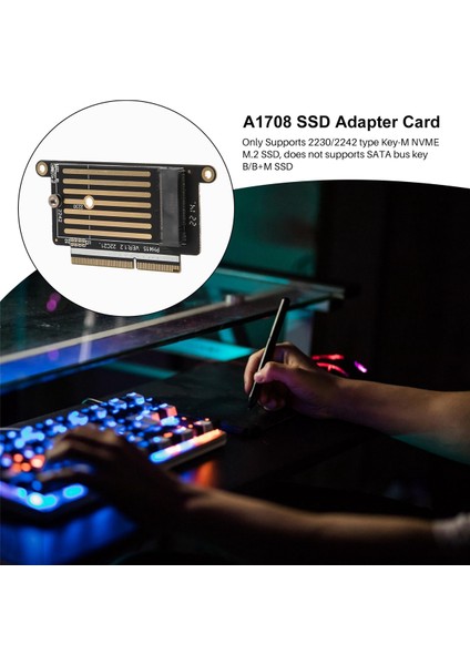 A1708 SSD Adaptörü Nvme Pcı Express Pcıe Ngff M2 SSD Adaptör Kartı M.2 SSD Macbook Pro Retina 13 "A1708 2016 2017 (Yurt Dışından)