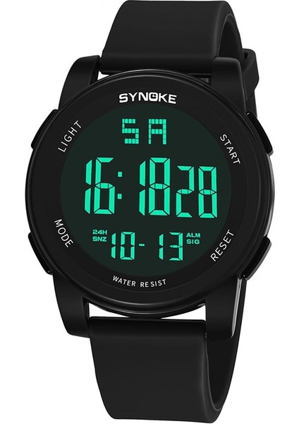 9002 Erkek Açık Hava Su Geçirmez Spor Saat Siyah Siyah (Yurt Dışından)
