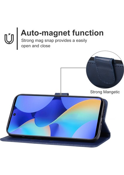 Tecno Spark 10 Pro Mavi Için Deri Telefon Kılıfı (Yurt Dışından) fırsatları