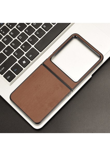 Infinix Zero Flip Brown Için Pu Deri Pc Telefon Kılıfı (Yurt Dışından)