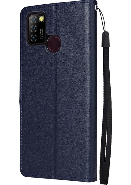 Infinix Hot 10 Lite Lacivert Için Deri Telefon Kılıfı (Yurt Dışından) modelleri