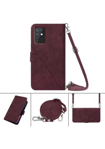 Infinix Note 10 Şarap Kırmızısı Için Crossbody Deri Kılıf (Yurt Dışından) fiyatları