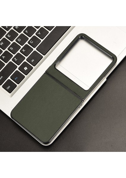 Infinix Zero Flip Yeşil Için Pu Deri Pc Telefon Kılıfı (Yurt Dışından)