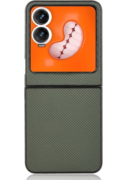 Infinix Zero Flip Yeşil Için Pu Deri Pc Telefon Kılıfı (Yurt Dışından)