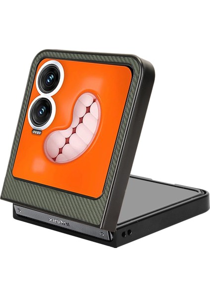 Infinix Zero Flip Yeşil Için Pu Deri Pc Telefon Kılıfı (Yurt Dışından)