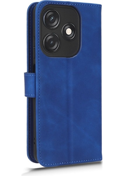 Tecno Spark 10C Mavi Için Deri Kılıf (Yurt Dışından)