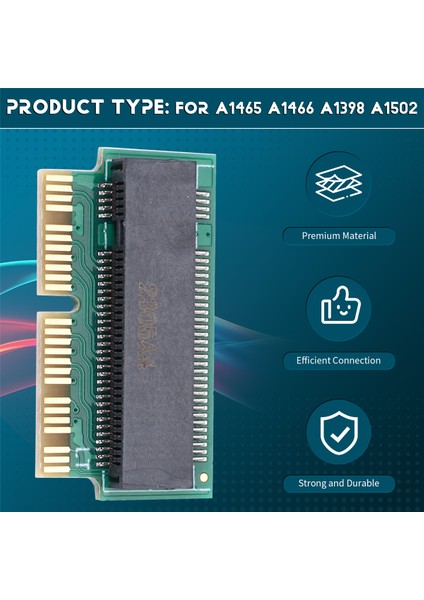 M.2 Nvme MacBook SSD Dönüştürücü Adaptörü Yükseltilmiş MacBook Air Pro Retina Mid 2013-2017, Ahcı SSD Yükseltilmiş Kit (Yurt Dışından)