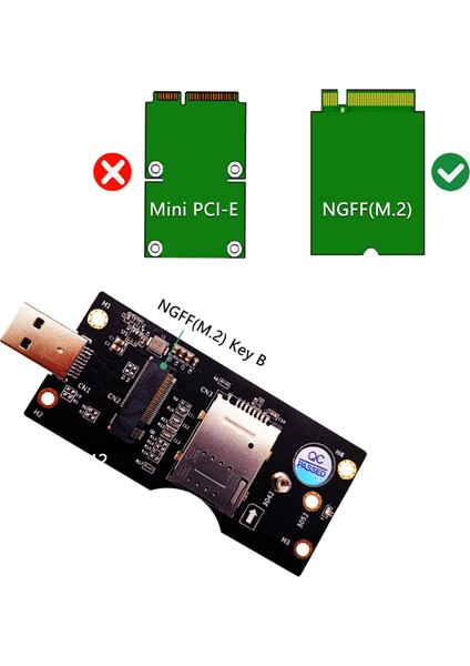 Ngff M.2 Anahtar B - USB 3.0 Adaptör Genişletme Kartı Wwan/lte 3g/4g/5g Modül Desteği Için Sım 8pin Kart Yuvası ile M.2 (Yurt Dışından) fırsatları