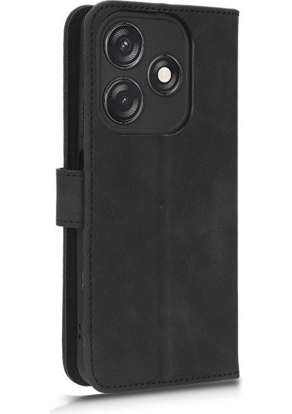 Tecno Spark 10C Siyah Için Deri Kılıf (Yurt Dışından)