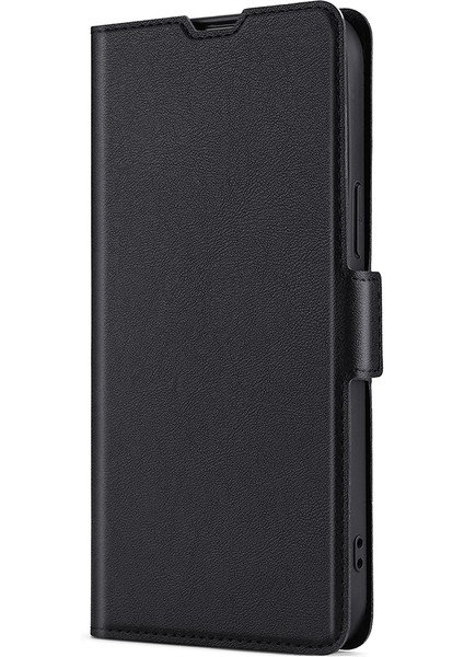 Tecno Camon 17 Siyah Için Ultra Ince Deri Kılıf (Yurt Dışından)